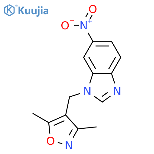 1H-Benzimidazole, 1-[(3,5-dimethyl-4-isoxazolyl)methyl]-6-nitro- structure