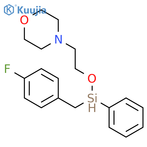 MORPHOLINE, 4-[2-[[(4-FLUOROPHENYL)METHYLPHENYLSILYL]OXY]ETHYL]- structure