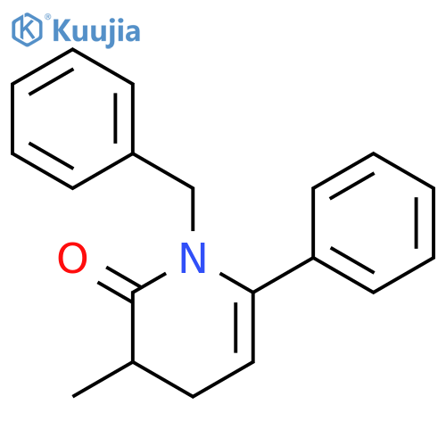 2(1H)-Pyridinone, 3,4-dihydro-3-methyl-6-phenyl-1-(phenylmethyl)- structure