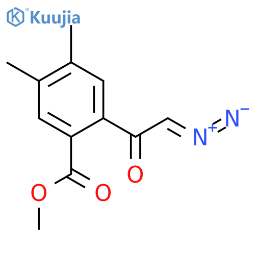 Benzoic acid, 2-(diazoacetyl)-4,5-dimethyl-, methyl ester structure
