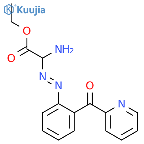 Acetic acid, amino[[2-(2-pyridinylcarbonyl)phenyl]azo]-, ethyl ester structure