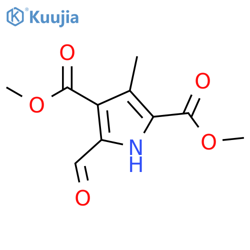 1H-Pyrrole-2,4-dicarboxylic acid, 5-formyl-3-methyl-, dimethyl ester structure