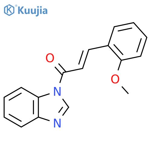 (2E)-1-(1H-1,3-benzodiazol-1-yl)-3-(2-methoxyphenyl)prop-2-en-1-one structure