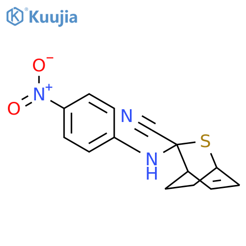 2-THIABICYCLO[2.2.2]OCT-5-ENE-3-CARBONITRILE, 3-[(4-NITROPHENYL)AMINO]- structure