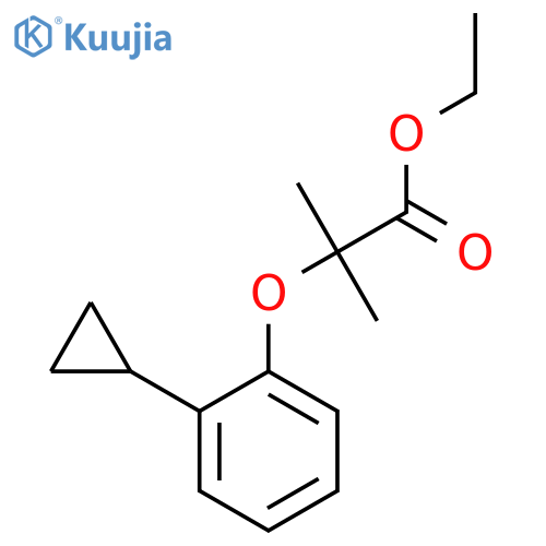 PROPANOIC ACID, 2-(2-CYCLOPROPYLPHENOXY)-2-METHYL-, ETHYL ESTER structure