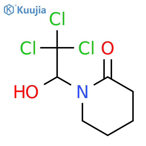 2-PIPERIDINONE, 1-(2,2,2-TRICHLORO-1-HYDROXYETHYL)- structure