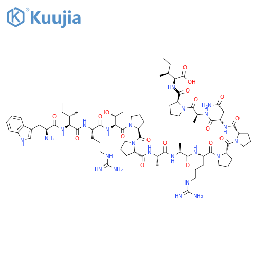 L-Isoleucine,L-tryptophyl-L-isoleucyl-L-arginyl-L-threonyl-L-prolyl-L-prolyl-L-alanyl-L-alanyl-L-arginyl-L-prolyl-L-prolyl-L-asparaginyl-L-alanyl-L-prolyl- structure