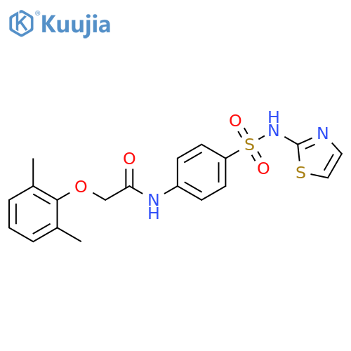 2-(2,6-dimethylphenoxy)-N-{4-(1,3-thiazol-2-yl)sulfamoylphenyl}acetamide structure