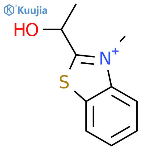 Benzothiazolium, 2-(1-hydroxyethyl)-3-methyl- structure