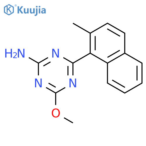 1,3,5-TRIAZIN-2-AMINE, 4-METHOXY-6-(2-METHYL-1-NAPHTHALENYL)- structure