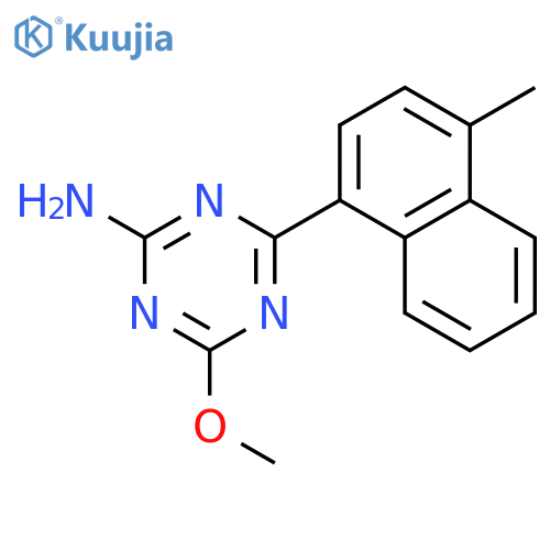 1,3,5-TRIAZIN-2-AMINE, 4-METHOXY-6-(4-METHYL-1-NAPHTHALENYL)- structure