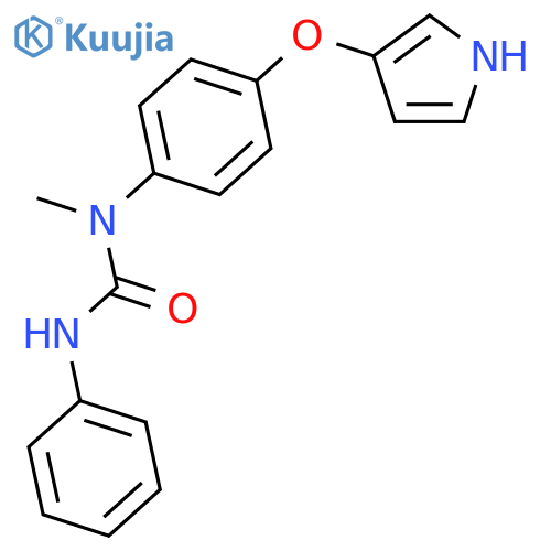 Urea, N-methyl-N'-phenyl-N-[4-(1H-pyrrol-3-yloxy)phenyl]- structure