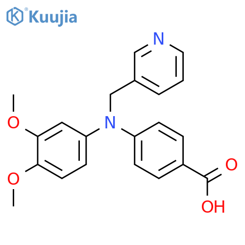 Benzoic acid, 4-[(3,4-dimethoxyphenyl)(3-pyridinylmethyl)amino]- structure