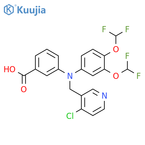 Benzoic acid,3-[[3,4-bis(difluoromethoxy)phenyl][(4-chloro-3-pyridinyl)methyl]amino]- structure