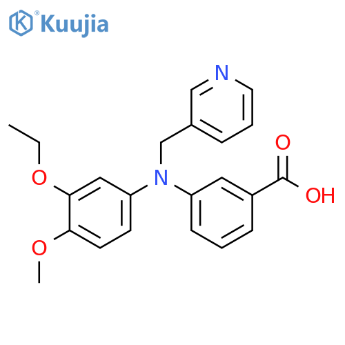 Benzoic acid, 3-[(3-ethoxy-4-methoxyphenyl)(3-pyridinylmethyl)amino]- structure