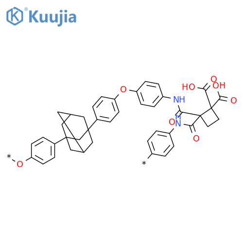 Poly[oxy-1,4-phenylenetricyclo[3.3.1.13,7]decane-1,3-diyl-1,4-phenyleneoxy-1,4-phenyleneiminocarbonyl(dicarboxycyclobutanediyl)carbonylimino-1,4-phenylene] structure