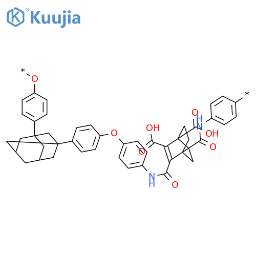 Poly[oxy-1,4-phenylenetricyclo[3.3.1.13,7]decane-1,3-diyl-1,4-phenyleneoxy-1,4-phenyleneiminocarbonyl(dicarboxybicyclo[2.2.2]oct-2-enediyl)carbonylimino-1,4-phenylene] structure