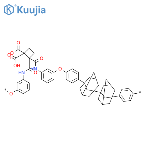 Poly[oxy-1,3-phenyleneiminocarbonyl(dicarboxycyclobutanediyl)carbonylimino-1,3-phenyleneoxy-1,4-phenylene[1,1'-bitricyclo[3.3.1.13,7]decane]-3,3'-diyl-1,4-phenylene] structure