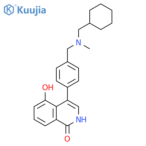 1(2H)-Isoquinolinone,4-[4-[[(cyclohexylmethyl)methylamino]methyl]phenyl]-5-hydroxy- structure