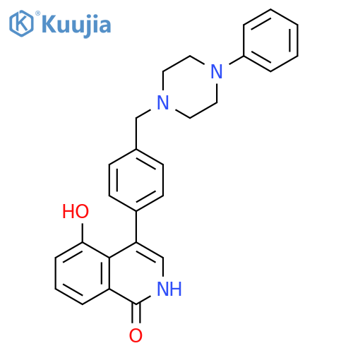 1(2H)-Isoquinolinone,5-hydroxy-4-[4-[(4-phenyl-1-piperazinyl)methyl]phenyl]- structure