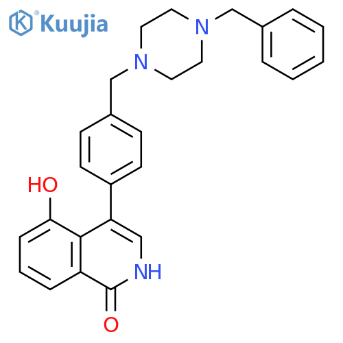 1(2H)-Isoquinolinone,5-hydroxy-4-[4-[[4-(phenylmethyl)-1-piperazinyl]methyl]phenyl]- structure
