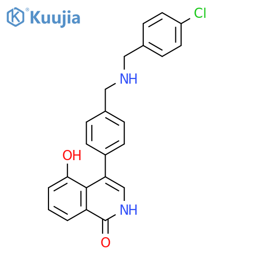 1(2H)-Isoquinolinone,4-[4-[[[(4-chlorophenyl)methyl]amino]methyl]phenyl]-5-hydroxy- structure