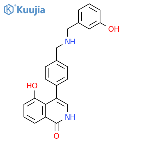 1(2H)-Isoquinolinone,5-hydroxy-4-[4-[[[(3-hydroxyphenyl)methyl]amino]methyl]phenyl]- structure