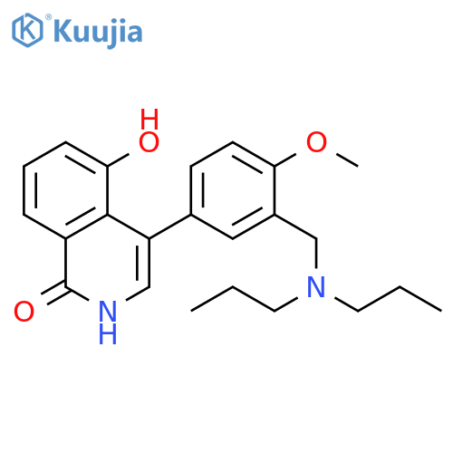 1(2H)-Isoquinolinone,4-[3-[(dipropylamino)methyl]-4-methoxyphenyl]-5-hydroxy- structure