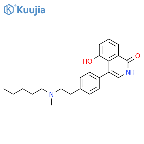 1(2H)-Isoquinolinone,5-hydroxy-4-[4-[2-(methylpentylamino)ethyl]phenyl]- structure