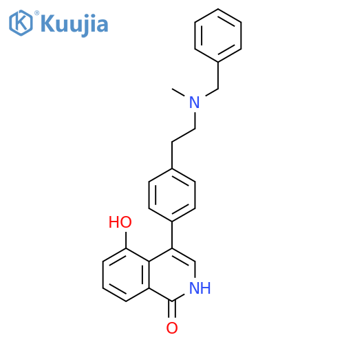 1(2H)-Isoquinolinone,5-hydroxy-4-[4-[2-[methyl(phenylmethyl)amino]ethyl]phenyl]- structure