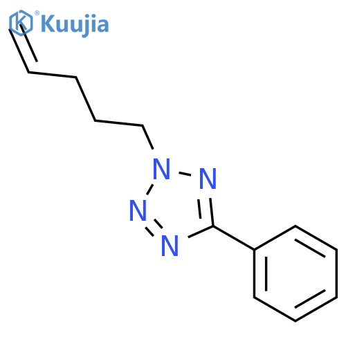 2H-Tetrazole, 2-(4-pentenyl)-5-phenyl- structure