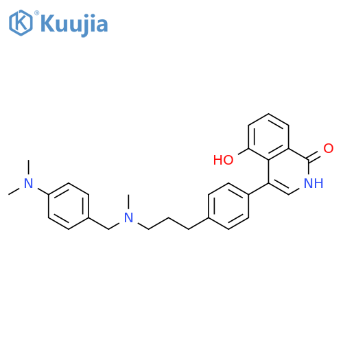 1(2H)-Isoquinolinone,4-[4-[3-[[[4-(dimethylamino)phenyl]methyl]methylamino]propyl]phenyl]-5-hydroxy- structure