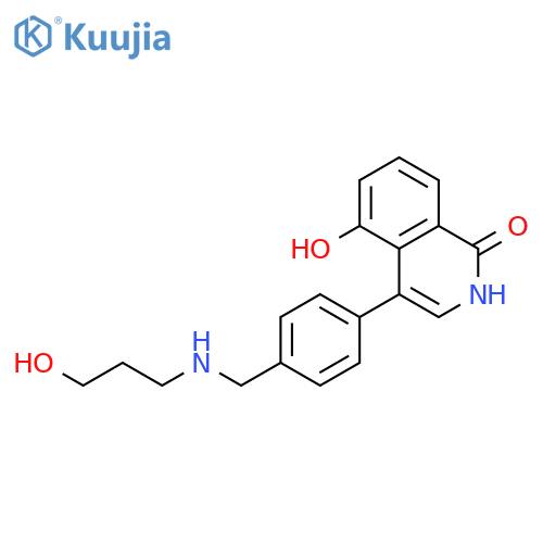 1(2H)-Isoquinolinone,5-hydroxy-4-[4-[[(3-hydroxypropyl)amino]methyl]phenyl]- structure