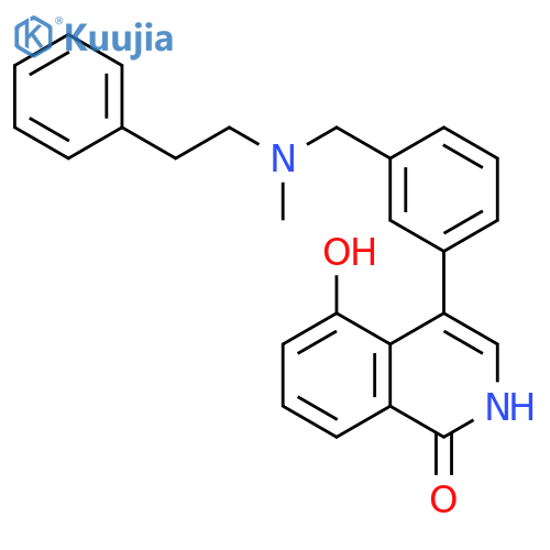 1(2H)-Isoquinolinone,5-hydroxy-4-[3-[[methyl(2-phenylethyl)amino]methyl]phenyl]- structure