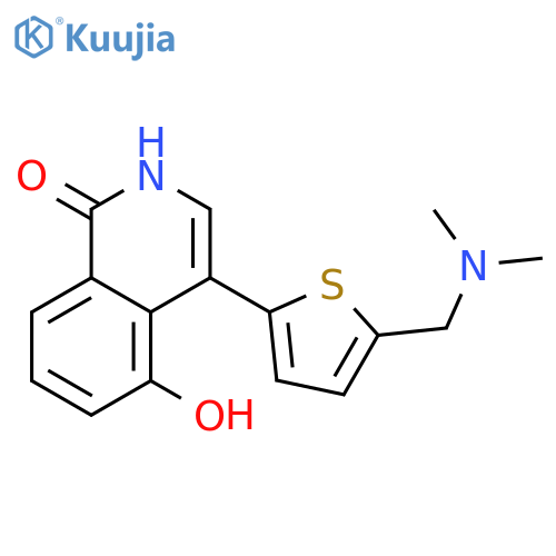 1(2H)-Isoquinolinone, 4-[5-[(dimethylamino)methyl]-2-thienyl]-5-hydroxy- structure