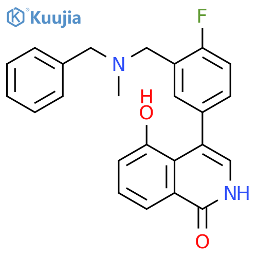 1(2H)-Isoquinolinone,4-[4-fluoro-3-[[methyl(phenylmethyl)amino]methyl]phenyl]-5-hydroxy- structure