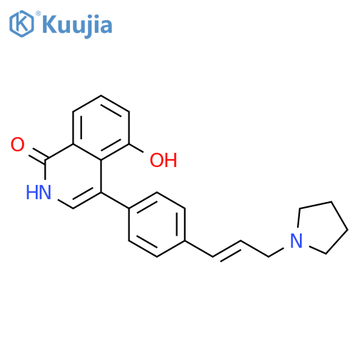 1(2H)-Isoquinolinone,5-hydroxy-4-[4-[3-(1-pyrrolidinyl)-1-propenyl]phenyl]- structure