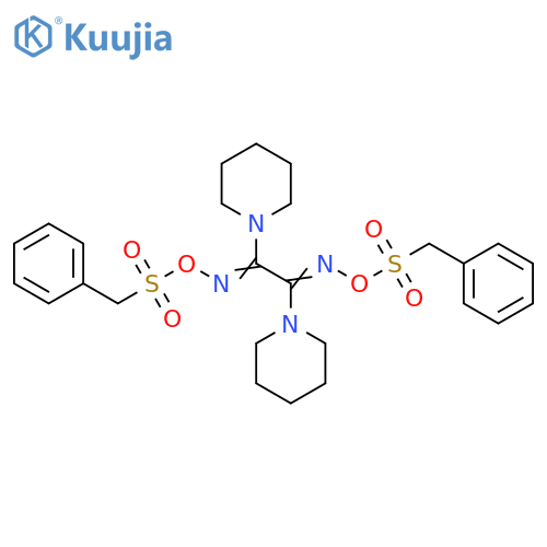 Piperidine,1,1'-[1,2-bis[[[(phenylmethyl)sulfonyl]oxy]imino]-1,2-ethanediyl]bis- structure