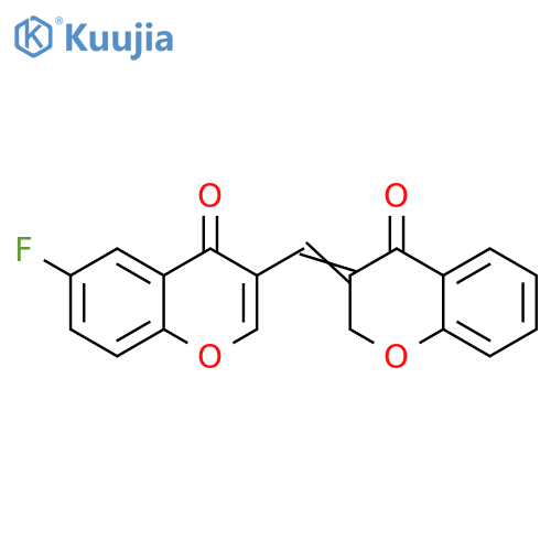 4H-1-Benzopyran-4-one,6-fluoro-3-[(4-oxo-2H-1-benzopyran-3(4H)-ylidene)methyl]- structure