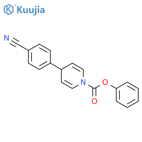 1(4H)-Pyridinecarboxylic acid, 4-(4-cyanophenyl)-, phenyl ester structure