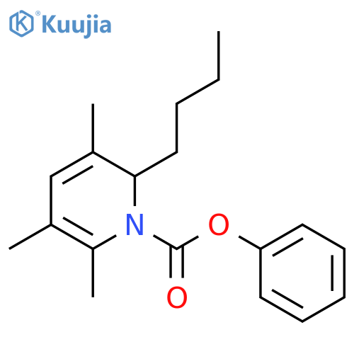 1(2H)-Pyridinecarboxylic acid, 2-butyl-3,5,6-trimethyl-, phenyl ester structure