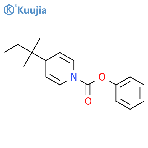 1(4H)-Pyridinecarboxylic acid, 4-(1,1-dimethylpropyl)-, phenyl ester structure