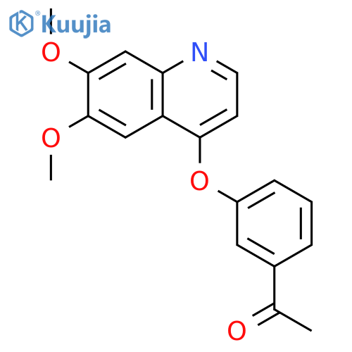 Ethanone, 1-[3-[(6,7-dimethoxy-4-quinolinyl)oxy]phenyl]- structure