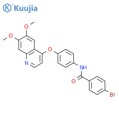 Benzamide, 4-bromo-N-[4-[(6,7-dimethoxy-4-quinolinyl)oxy]phenyl]- structure