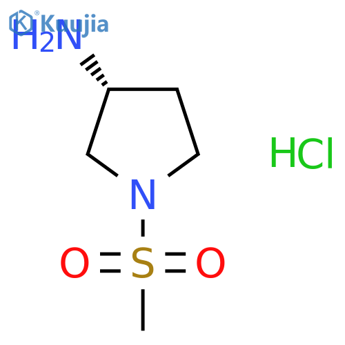 (3R)-1-methanesulfonylpyrrolidin-3-amine hydrochloride structure