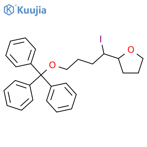 Furan, tetrahydro-2-[(1R)-1-iodo-4-(triphenylmethoxy)butyl]-, (2R)- structure