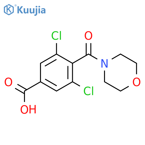 Benzoic acid, 3,5-dichloro-4-(4-morpholinylcarbonyl)- structure