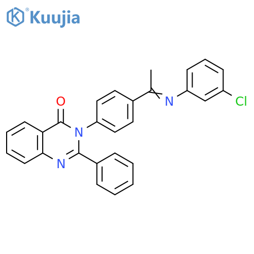4(3H)-Quinazolinone,3-[4-[1-[(3-chlorophenyl)imino]ethyl]phenyl]-2-phenyl- structure
