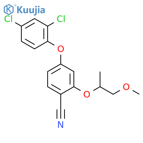 BENZONITRILE, 4-(2,4-DICHLOROPHENOXY)-2-(2-METHOXY-1-METHYLETHOXY)- structure
