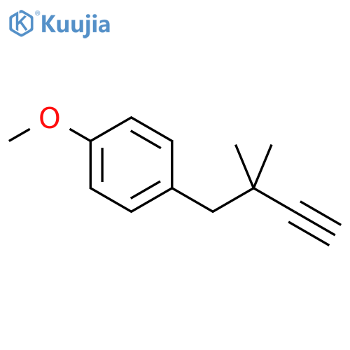 Benzene, 1-(2,2-dimethyl-3-butynyl)-4-methoxy- structure